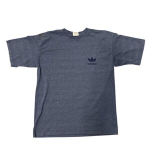 Vintage ADIDAS TREFOIL shirt single stitch blue XL Made in USA - FADED t-shirt